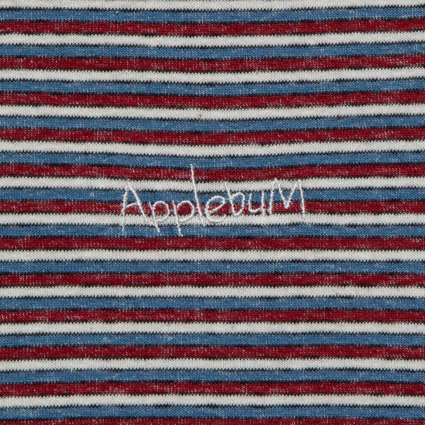 ”ApplebuM” Border T-shirt 7.5oz[Blue/Red]