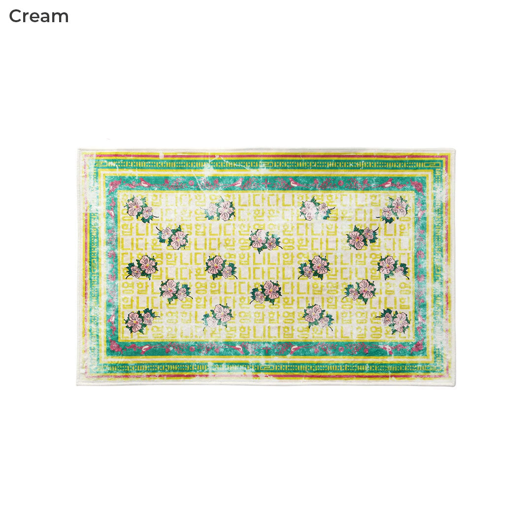 Washable Rug "Hibiscus Syriacus"