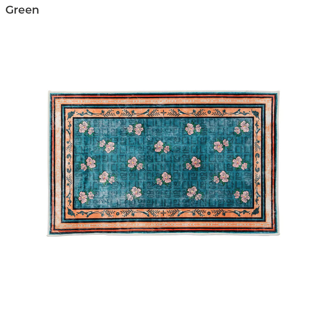 Washable Rug "Hibiscus Syriacus"