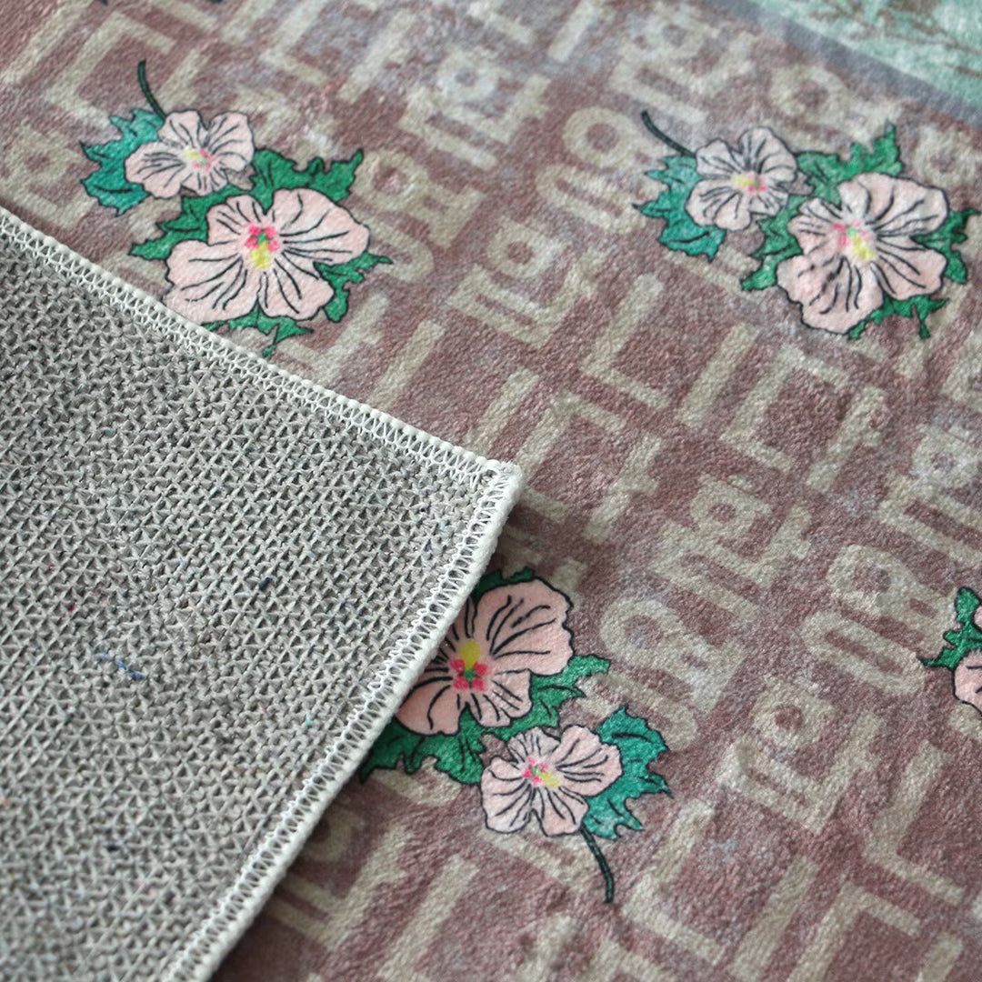 Washable Rug "Hibiscus Syriacus"
