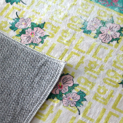 Washable Rug "Hibiscus Syriacus"