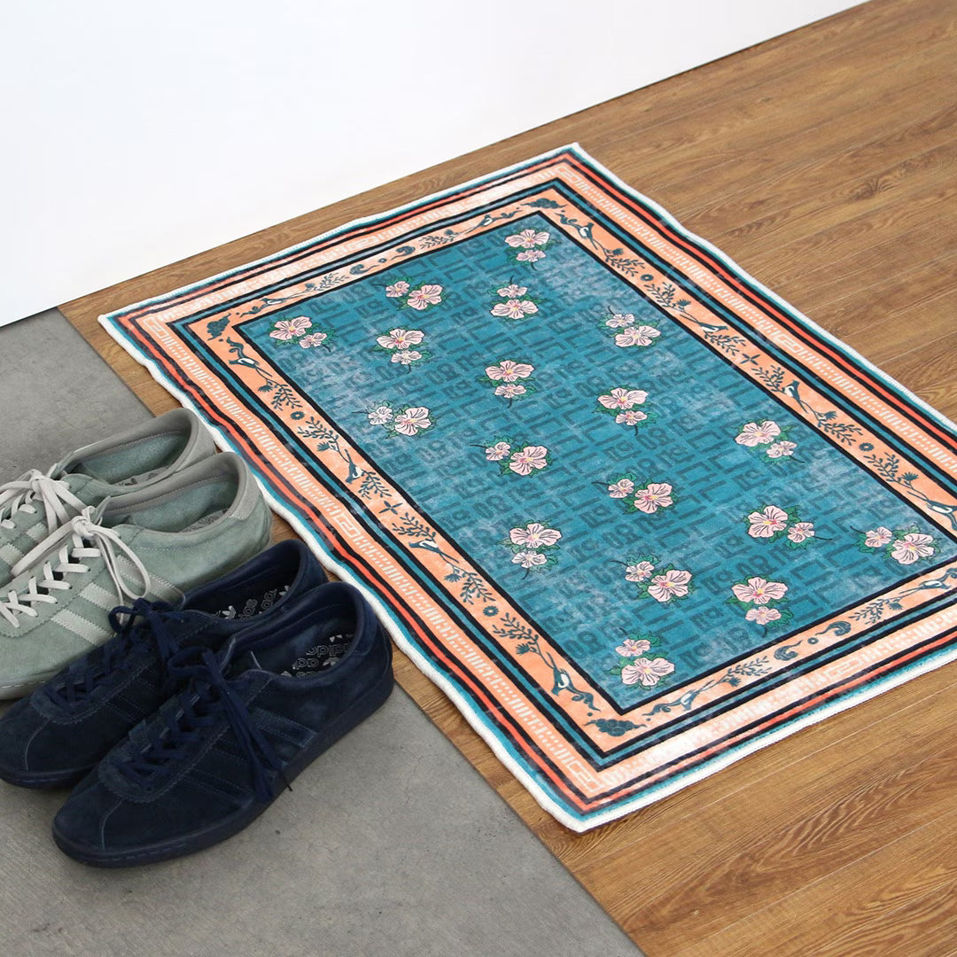 Washable Rug "Hibiscus Syriacus"