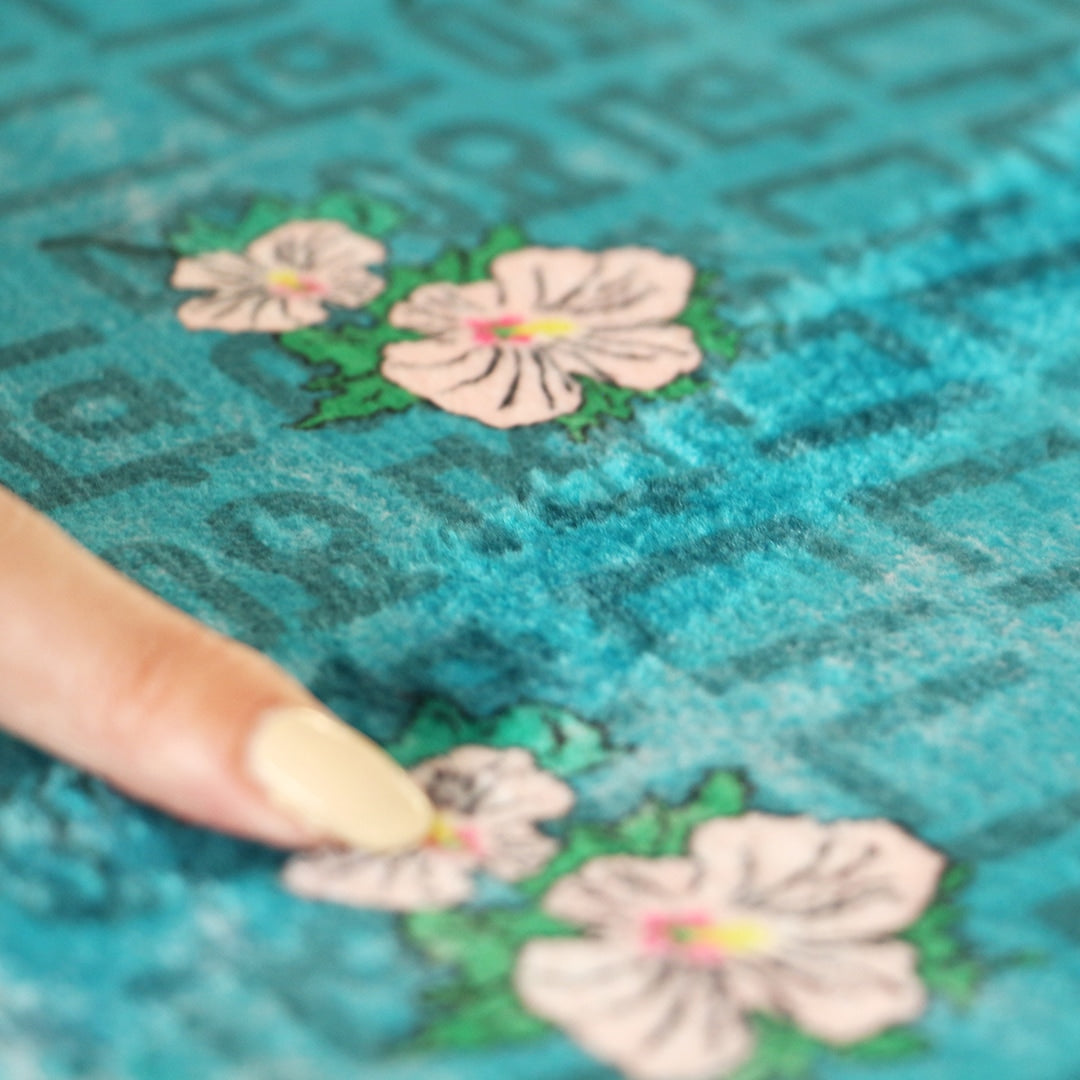 Washable Rug "Hibiscus Syriacus"