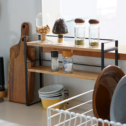 ウッドとアイアンのデスクラック