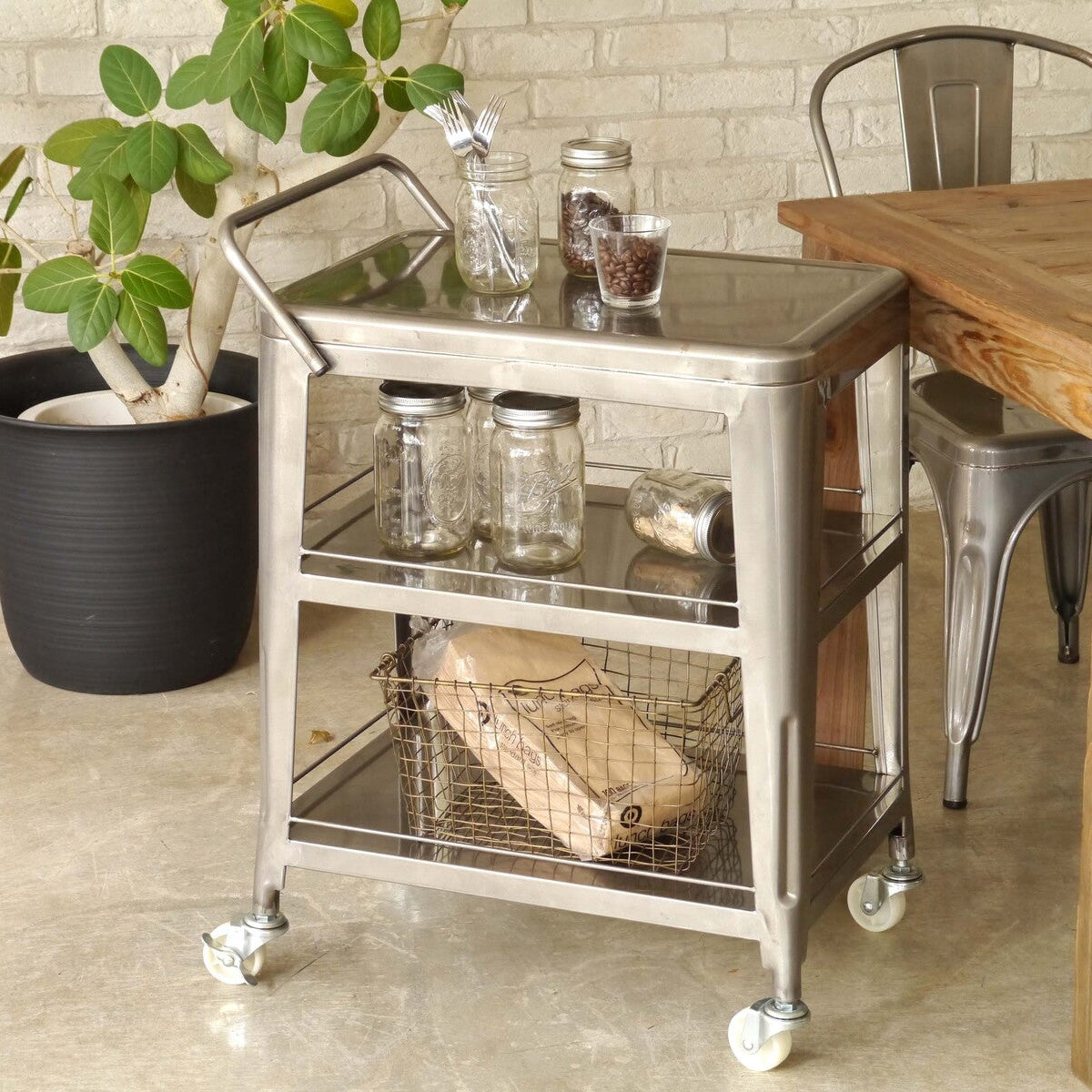 スチール製ワゴン