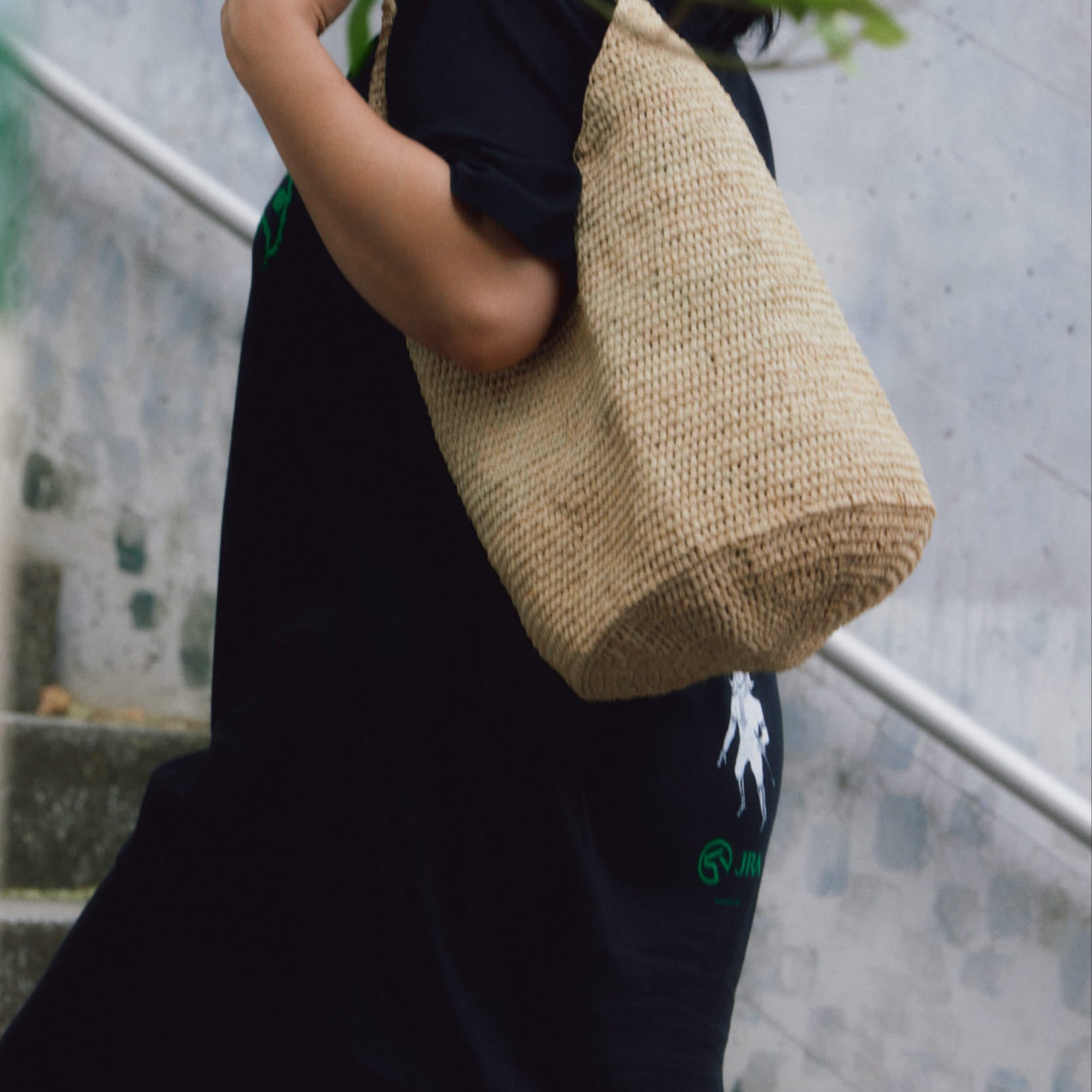 ラフィアかぎ編みバッグ