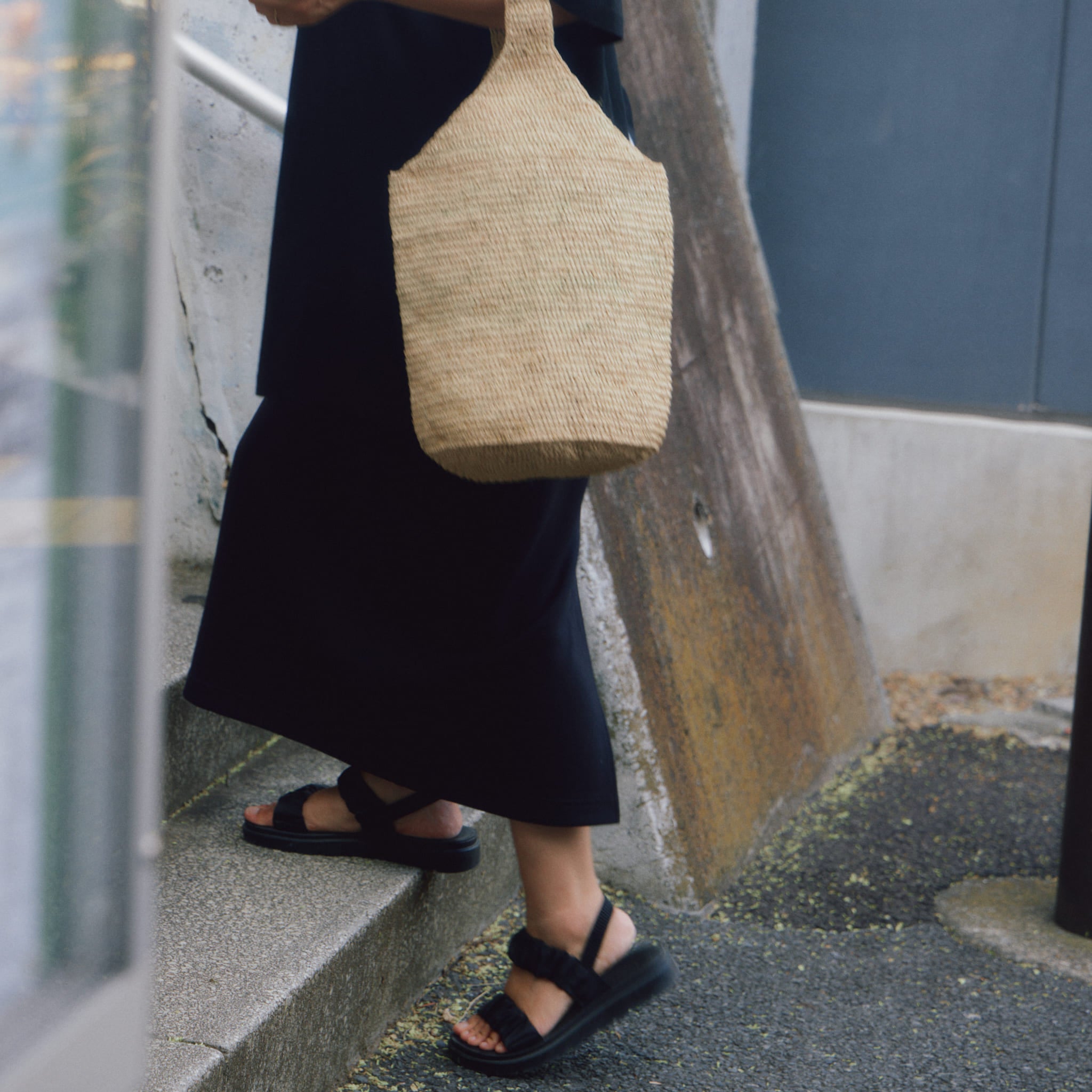 ラフィアかぎ編みバッグ