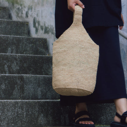 ラフィアかぎ編みバッグ