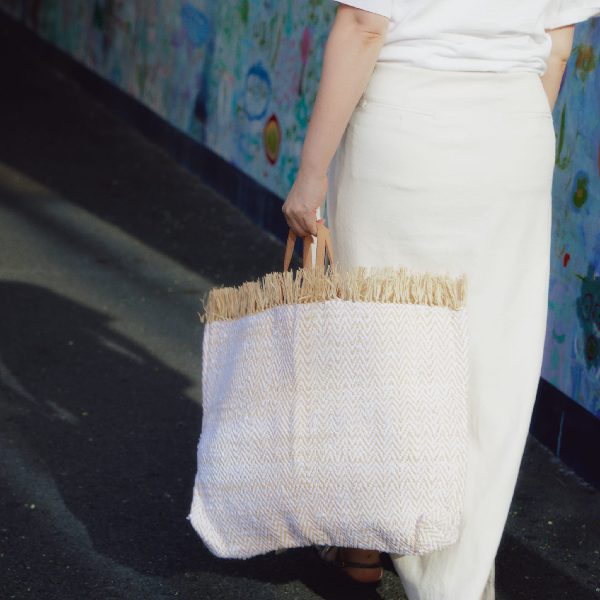 ラフィアコットンバッグ