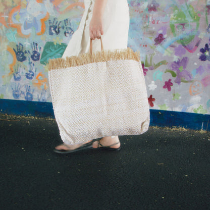 ラフィアコットンバッグ