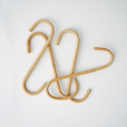 ラタン S字ロングフック 4本セット