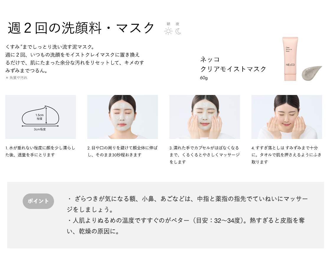 NEcCO クリアモイストマスク（泥マスク）