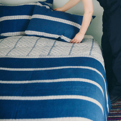 COTTON HAND PRINTED PILLOW COVER