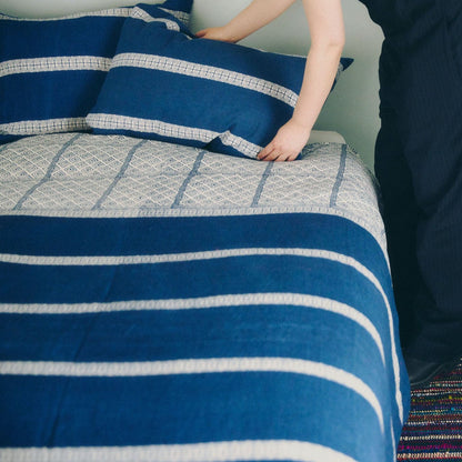 COTTON HAND PRINTED DUVET COVER