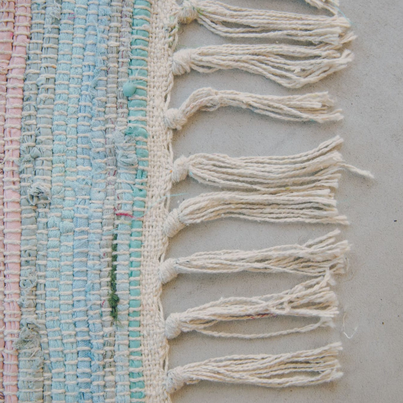 COTTON SILK MIX CHINDI RUG