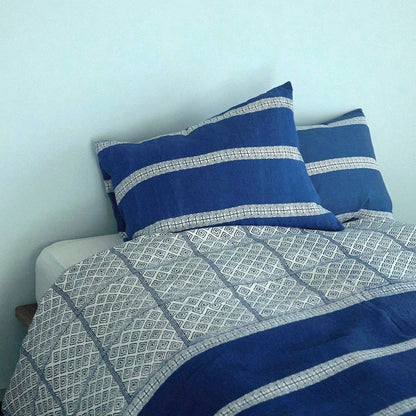 COTTON HAND PRINTED PILLOW COVER