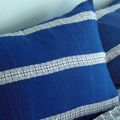 COTTON HAND PRINTED PILLOW COVER
