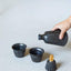 【受付終了】ゆっくり語らえる酒器セット ?decanter sake cup and bottle -黒煌-