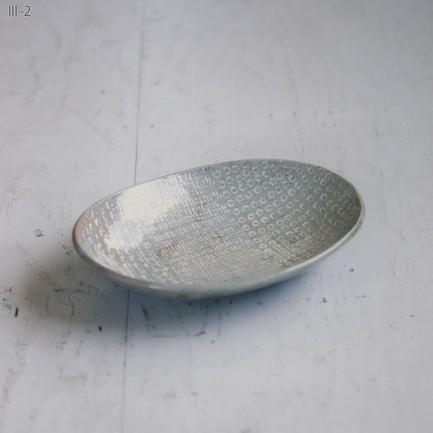 柴山香織 象嵌 楕円鉢皿（大）